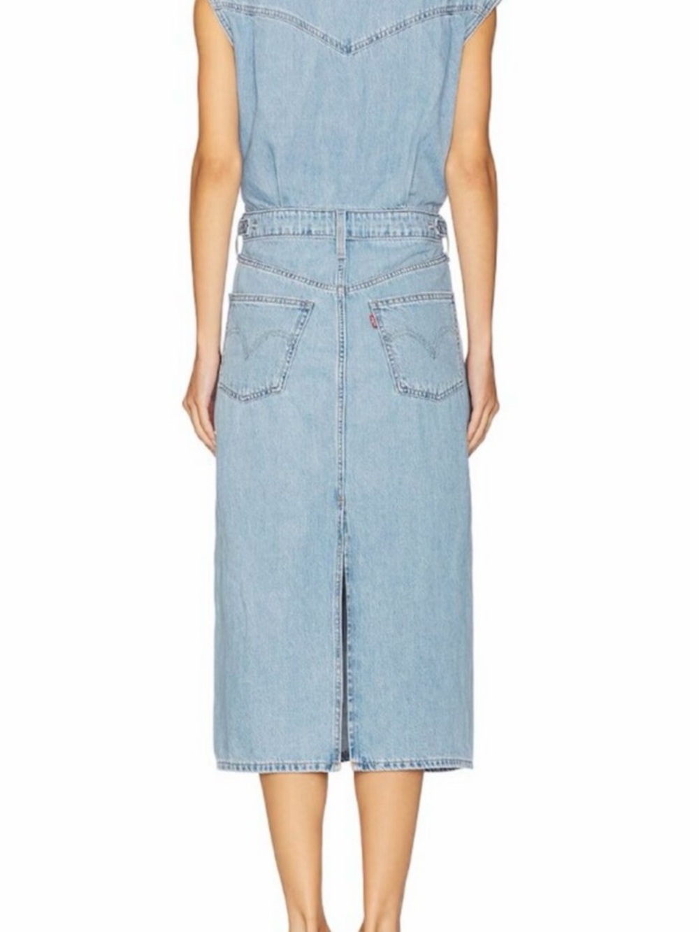 Levi's Light Blue Denim Midi Dress - Picture 8 of 9